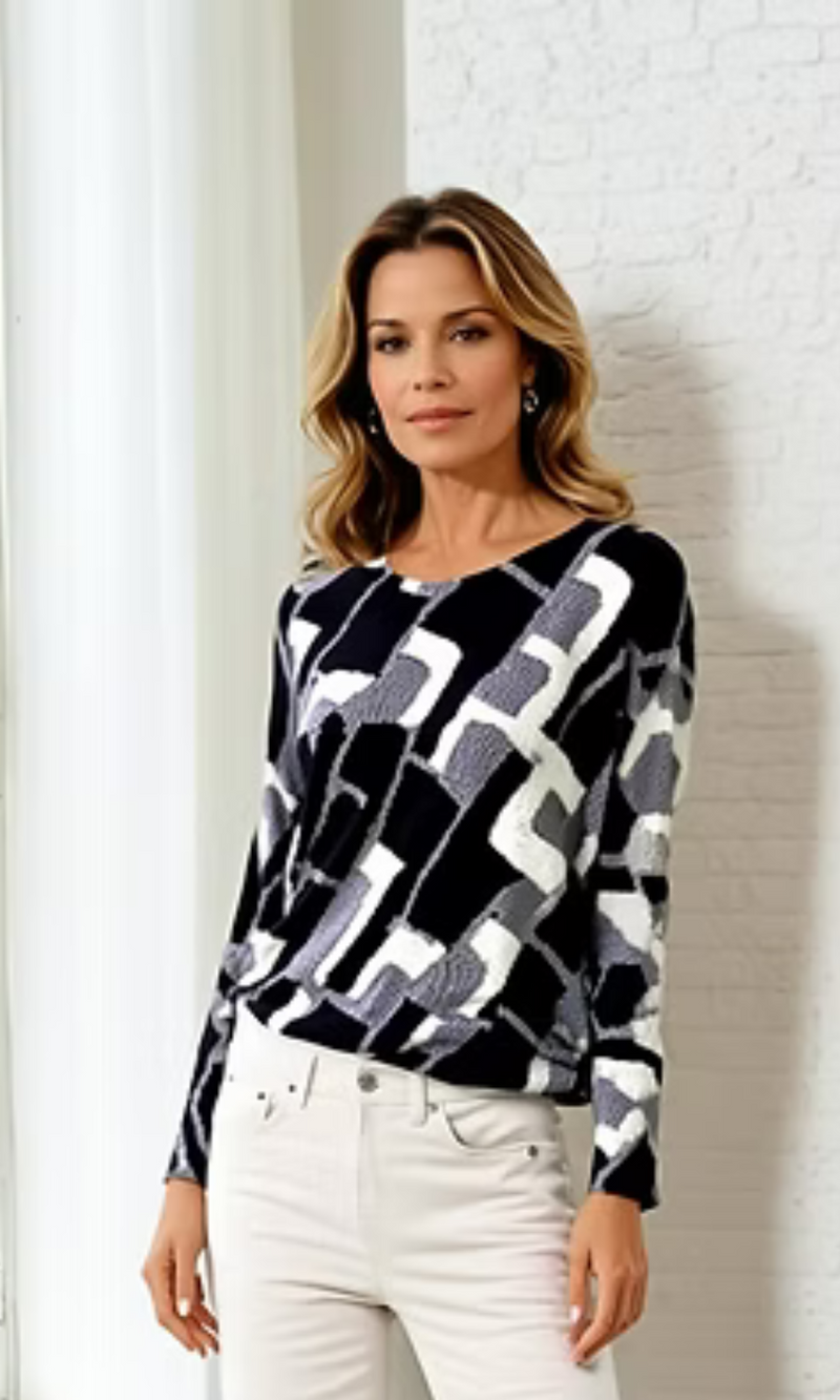 Vanite Couture Bubble Print Top