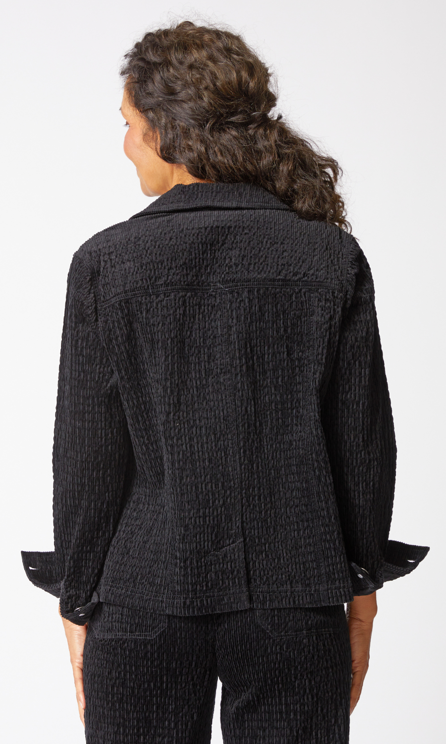 Habitat Rustic Stretch Cord Boyfriend Jacket in Black