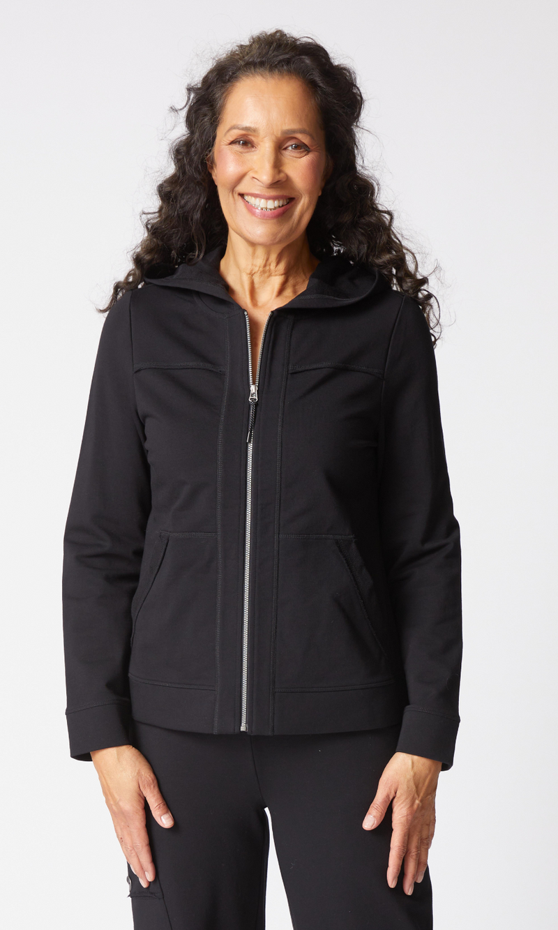 Habitat French Terry Monterey Jacket in Black