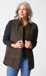 Habitat Reversible Printed Quilt Puffer Vest in Lichen