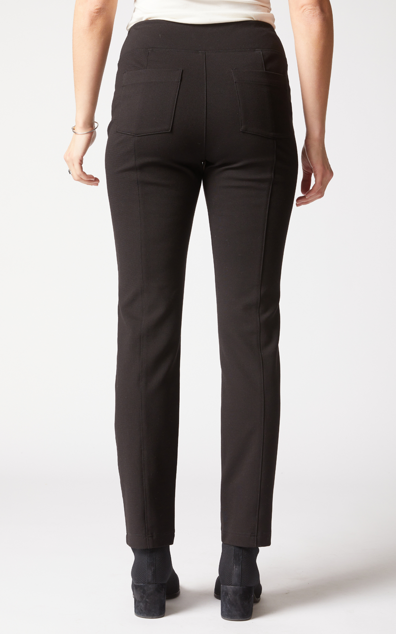 Habitat Luxe Ponte Seamed Pant in Black