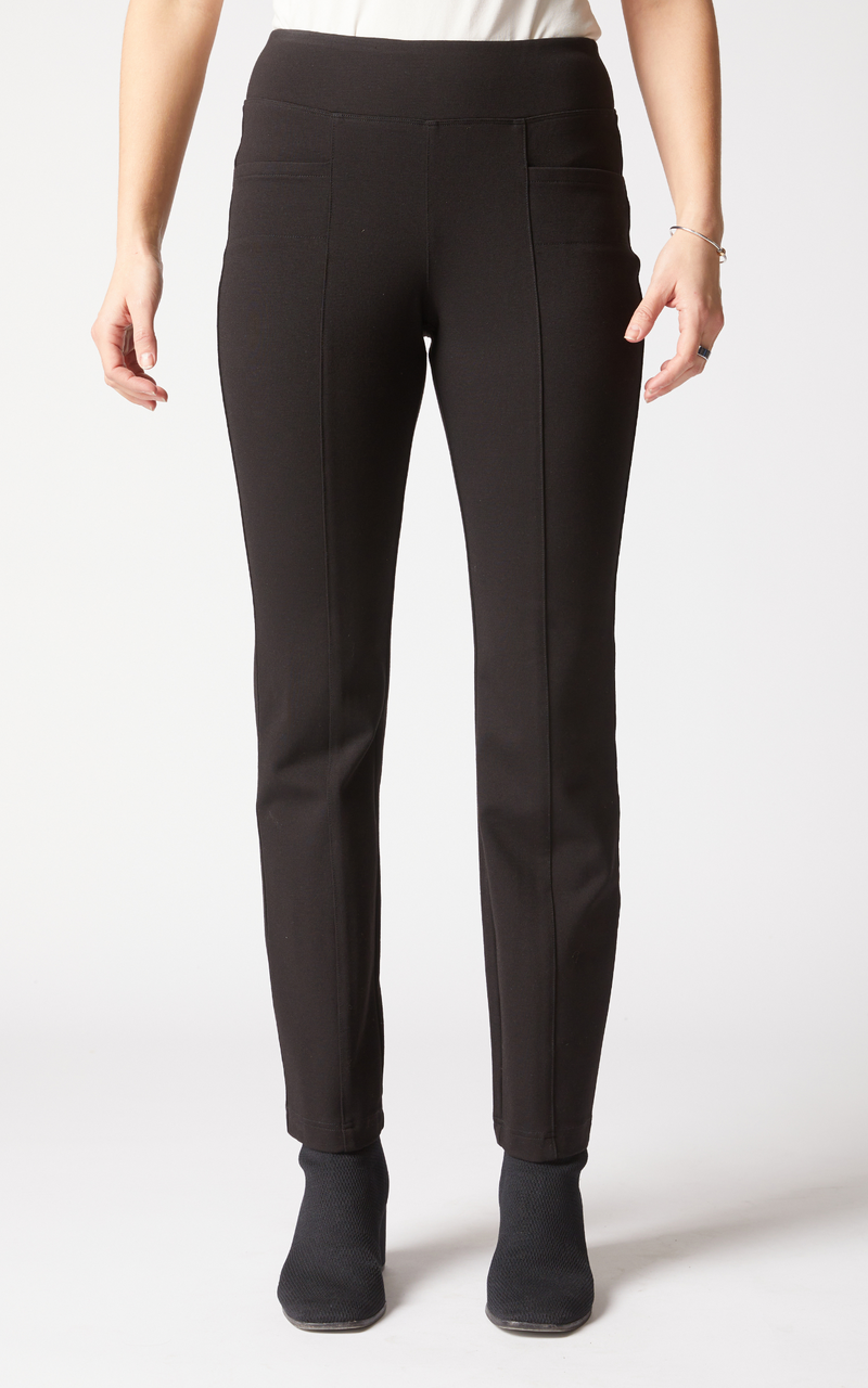Habitat Luxe Ponte Seamed Pant in Black