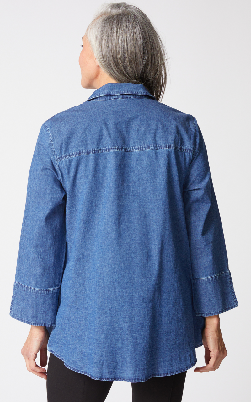 Habitat Perfect Travel Denim Shirt in Medium Denim