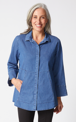 Habitat Perfect Travel Denim Shirt in Medium Denim