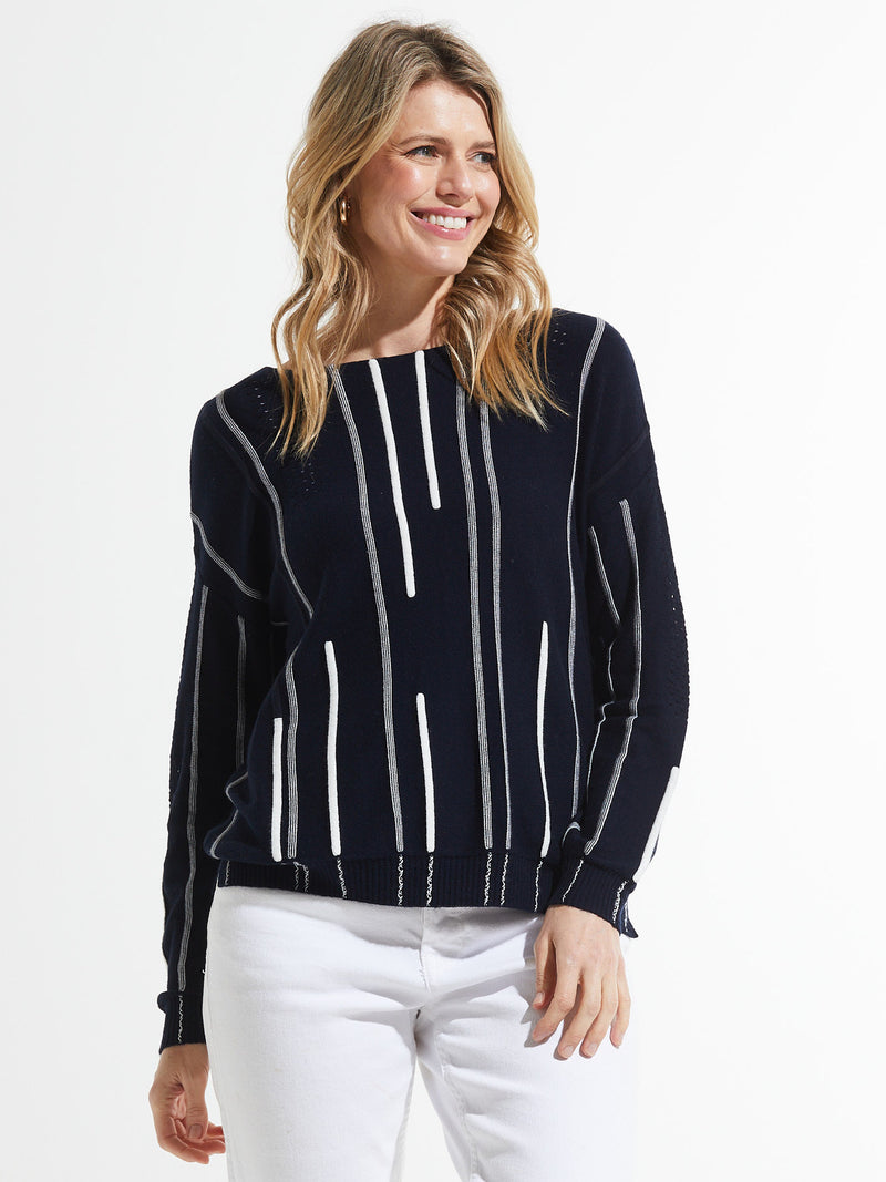 Zaket & Plover Ottoman Sweater in Ink