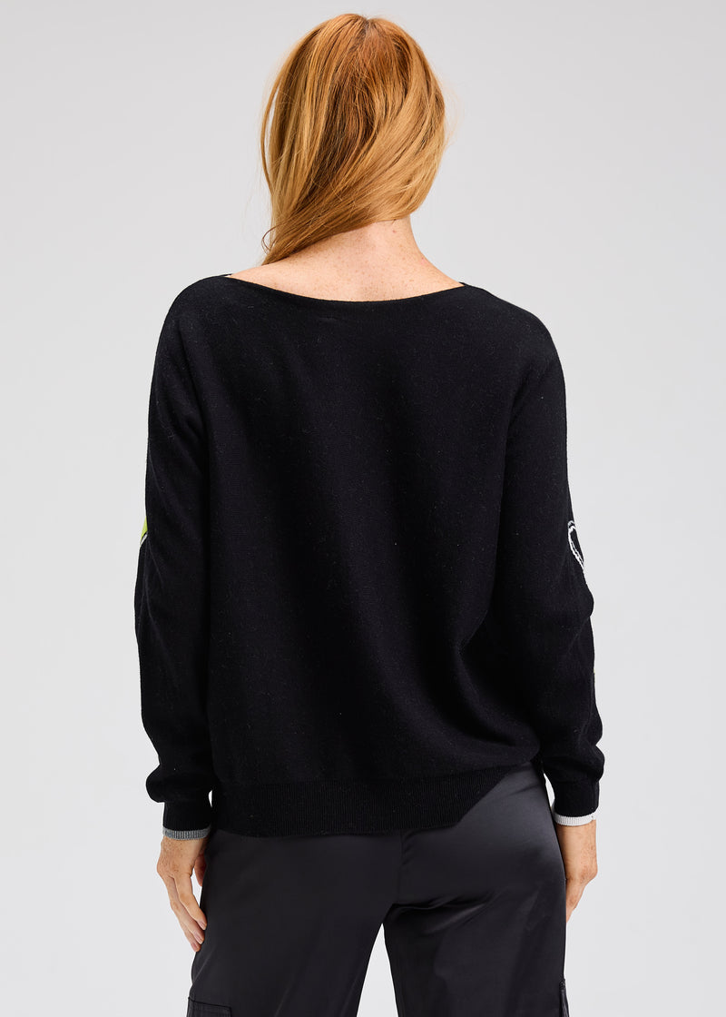 Zaket & Plover Intarsia Heart Sweater