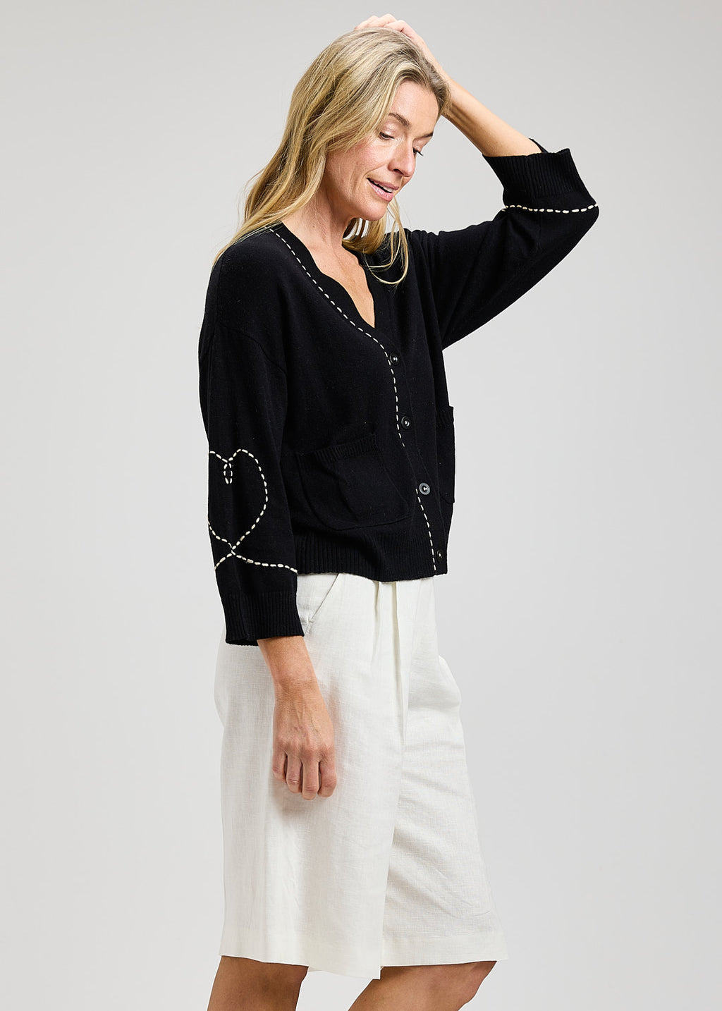 Zaket & Plover Whip Stitch Cardy - Harper Greer