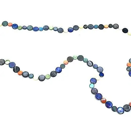 Sea Lily Mother Of Pearl Necklace in Navy Fruit Salad