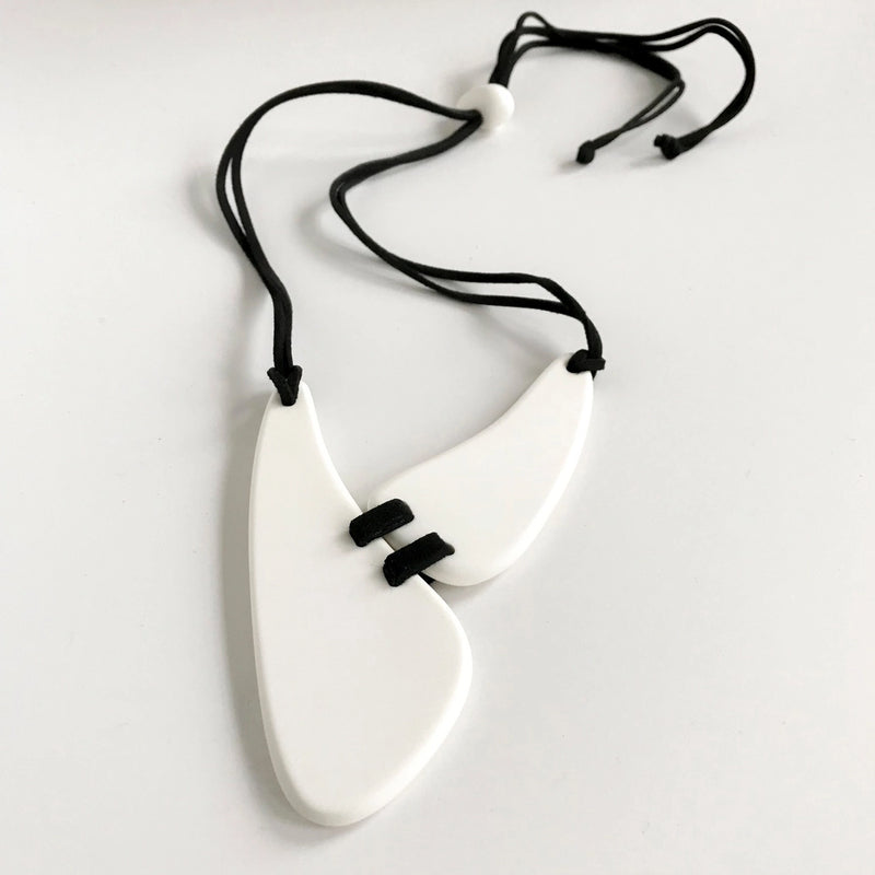 Eco-Resin Soona Necklace in White