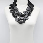 Jianhui London Recycled Wood Squares Necklace in Black