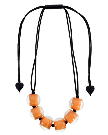 Zsiska Colorful Beads Necklace in Apricot