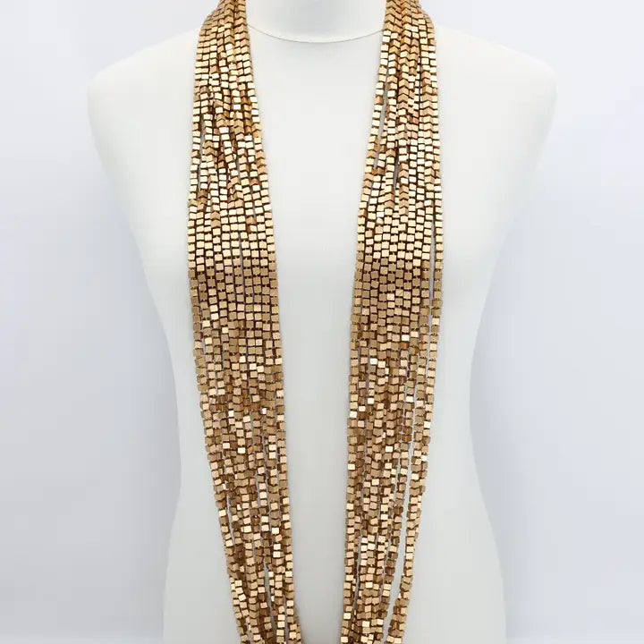 Jianhui London Pashmina Necklace in Gold