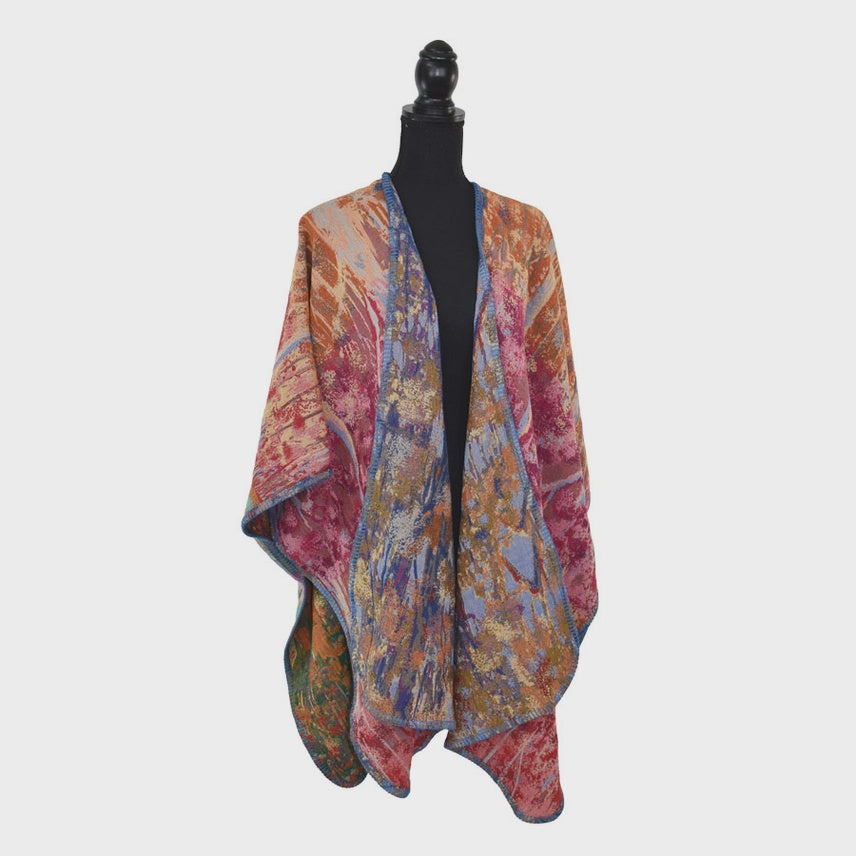 VALEWYN REVERSIBLE KIMONO WRAP IN MULTI - Harper Greer