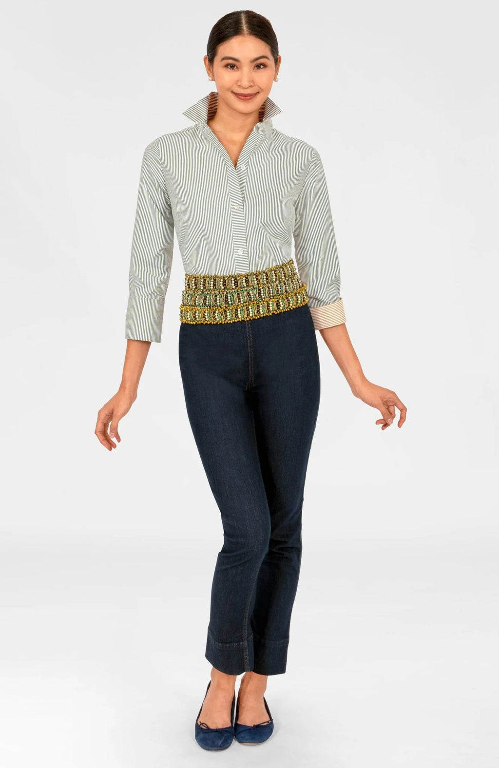 Gretchen Scott Boyfriend Shirt in Olive - Harper Greer