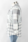 Habitat Girl Gone Plaid Boyfriend Shirt in Winter White