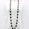 Jianhui London Recycled Wood Squares Necklace in Black
