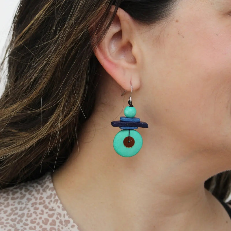 Assuta Earrings in Teal