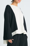 Planet Color Block Sweater in Black/Stone