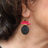Sabrina Red and Black Earrings