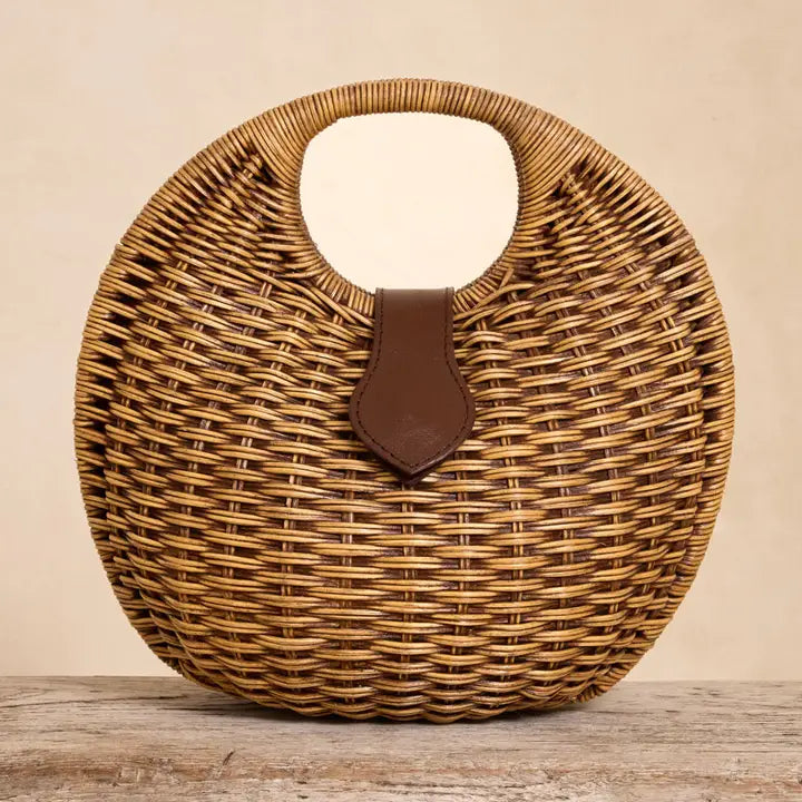 Rattan Orb Handbag - Harper Greer