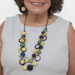 Sylca Yellow Circle Cut Out Necklace