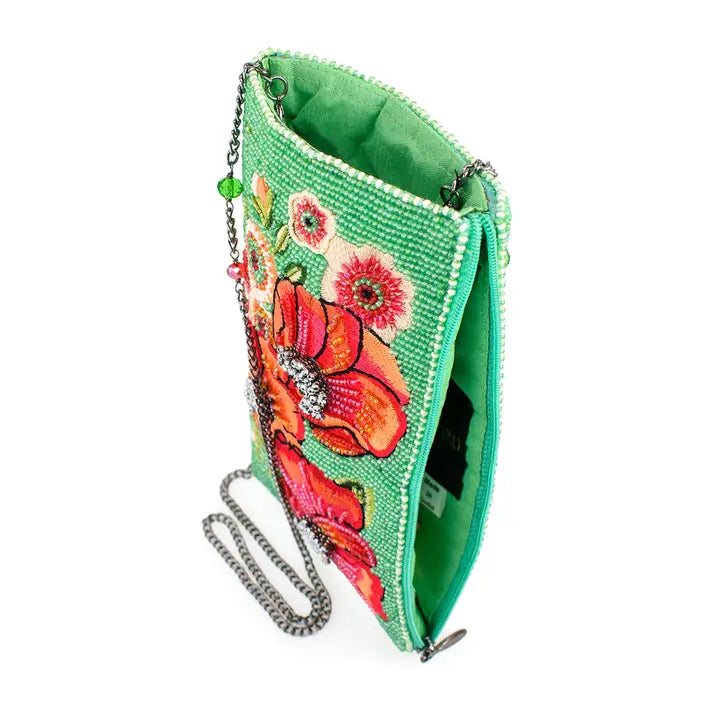 Mary Frances Poppy Field Beaded Phone Bag