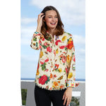 Dizzy Lizzie Cape Cod Blouse in Botanical