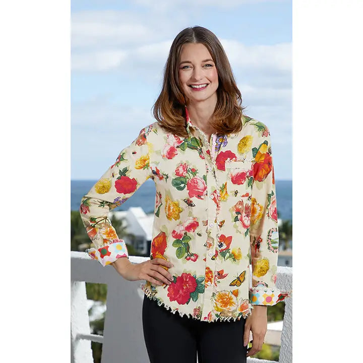 Dizzy Lizzie Cape Cod Blouse in Botanical