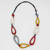 Earthy Tones Teardrop Wood Loop Statement Necklace