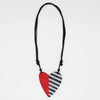 Red and Black Anastasia Heart Pendant