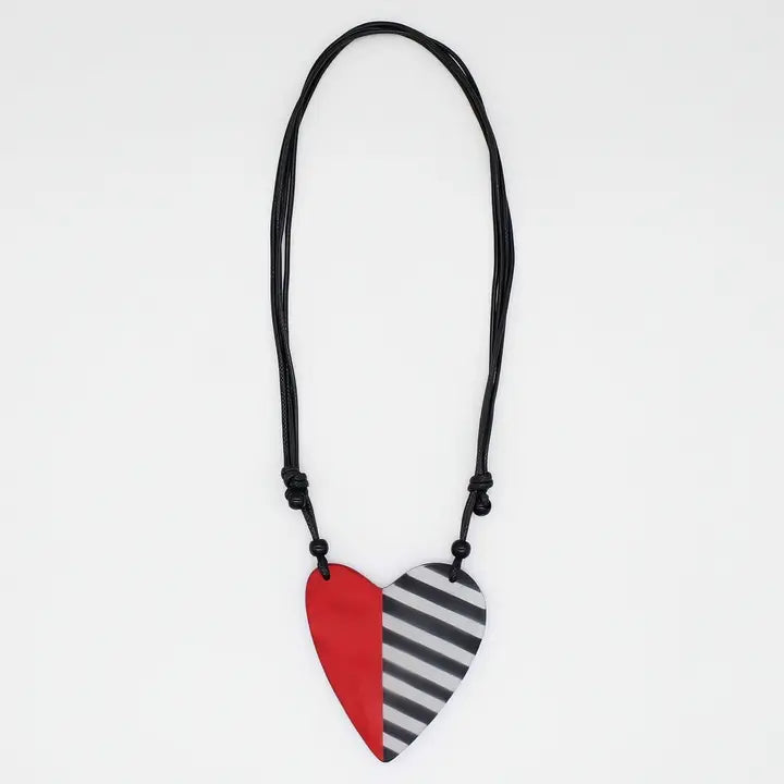 Red and Black Anastasia Heart Pendant