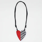 Red and Black Anastasia Heart Pendant