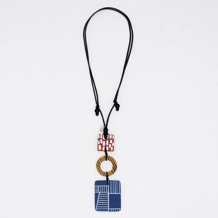 Sylca Blue Geo Vibe Necklace