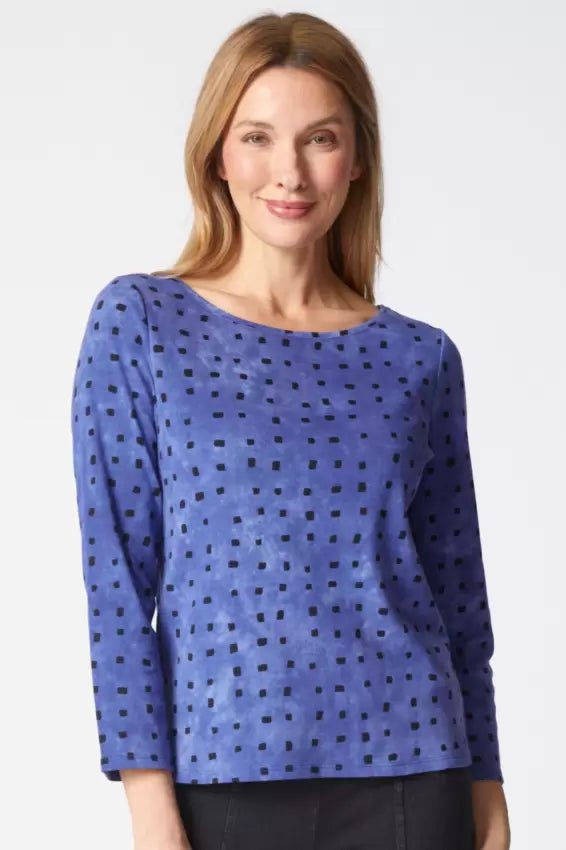 Habitat Cozy Rib Tie Dye Everyday Tee in Midnight