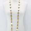Jianhui London Recycled Wood Squares Necklace in Gold