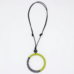Inez Pendant Necklace in Lime