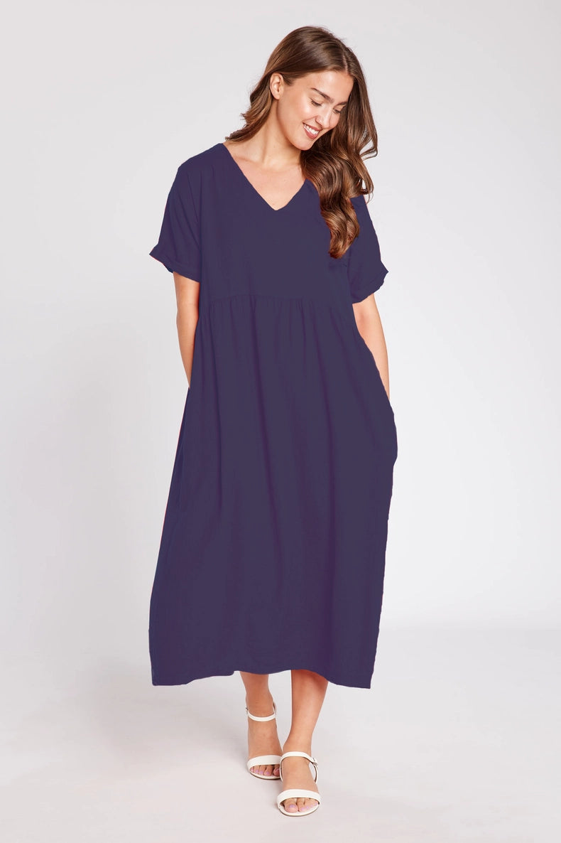 Luca Vanucci Rocca Dress in Navy