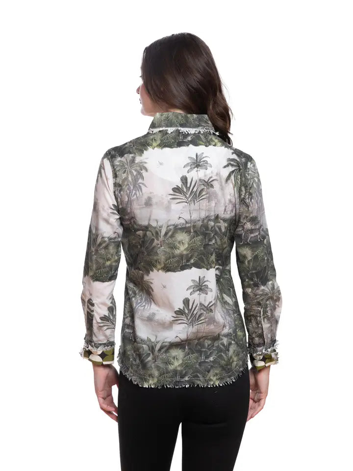 DIZZY LIZZIE CAPE COD SHIRT IN SAFARI TOILE - Harper Greer