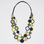 Sylca Yellow Circle Cut Out Necklace