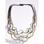 Iskin Sister Curves Duo Necklace in Gold/Silver