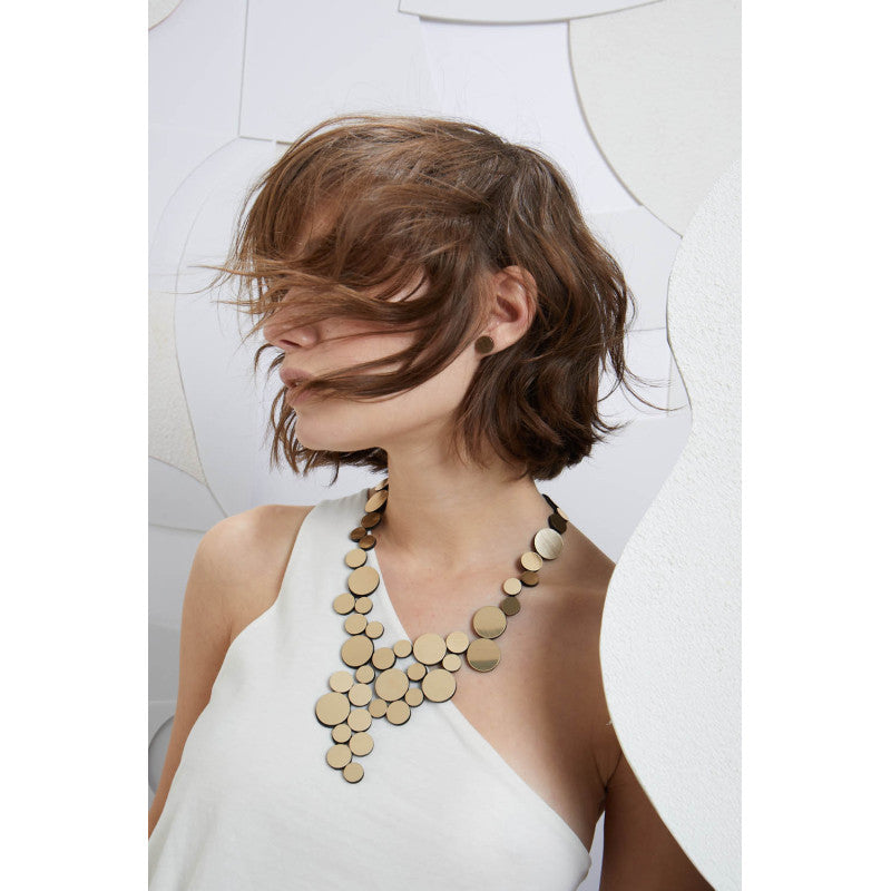 Iskin Sisters Abstraction Necklace in Gold