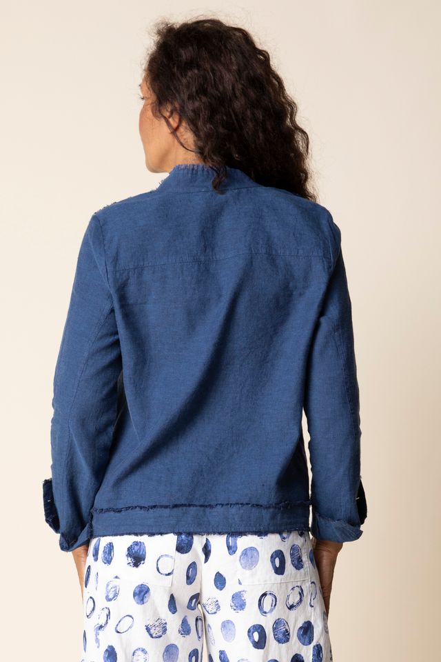 Habita Summer Breeze Jacket in Navy - Harper Greer