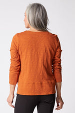 Habitat Cotton Pebble Seamed Tee in Paprika