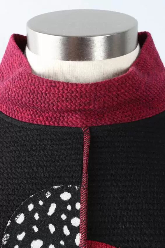 Christopher Calvin Mock Neck Top in Punch