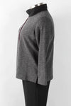 Christopher Calvin Mock Neck Top in Grey