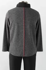 Christopher Calvin Mock Neck Top in Grey