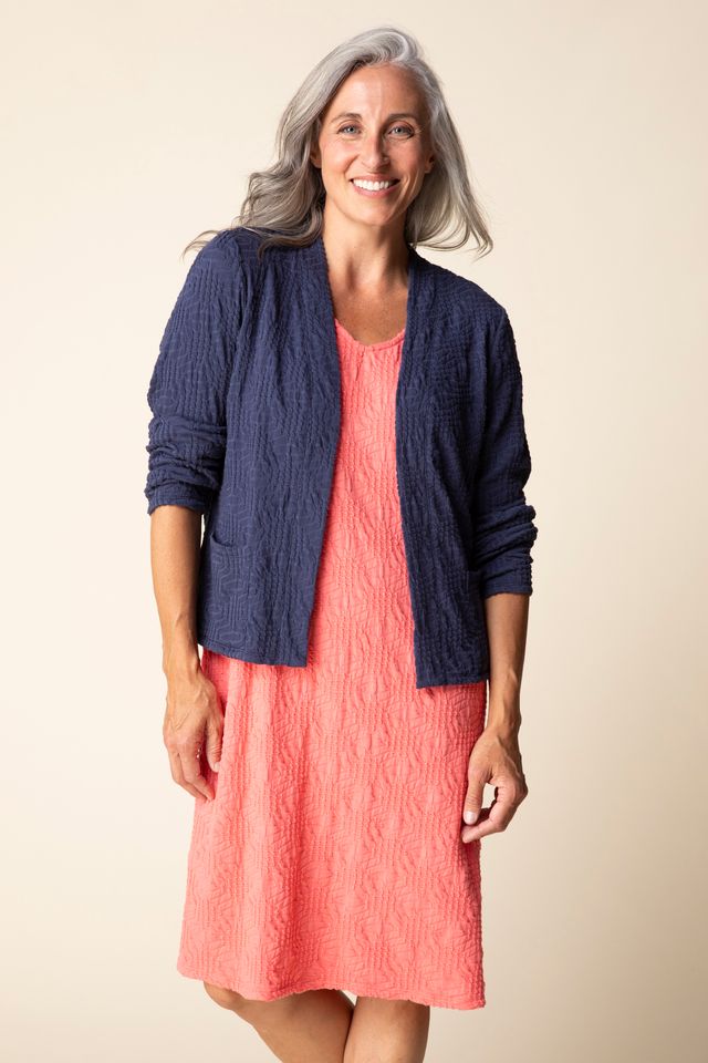 Habitat Sunburst Knit Cardy in Navy - Harper Greer
