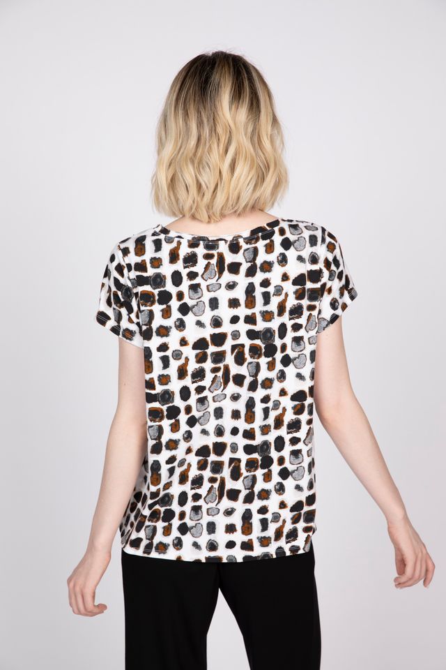 Olivia by Habitat Essential Knit Dot Cap Sleeve Tee - Harper Greer
