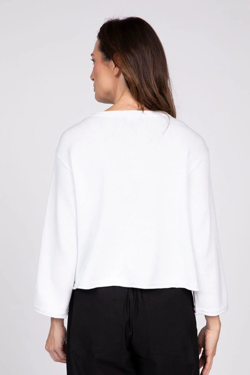 Olivia by Habitat Jigsaw Sweater in Pear - Harper Greer