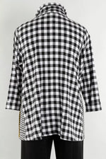 Gertie's Placket Gusset Shirt in Blk/Wh